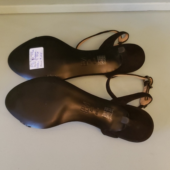 New Pelle Moda Fabia Open Toe Black 2.5" Heels - Picture 7 of 8